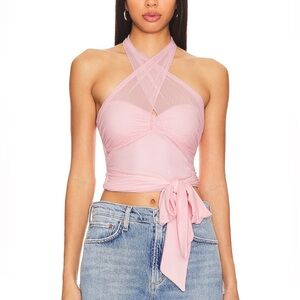 MAJORELLE Charlize Halter Top in Pink